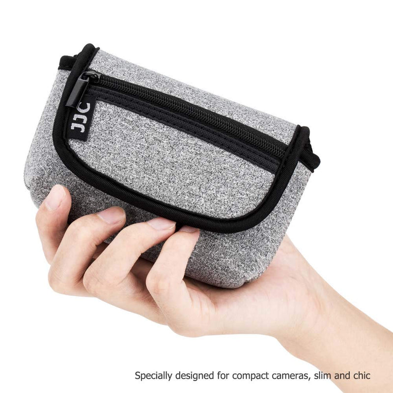 JJC Compact Camera Case Travel Pouch Sleeve for Sony ZV-1 ZV1 RX100 VII VI VA IV III II W800 W830 WX350 Canon G7X G5X G9X SX740 Olympus TG-6 TG-5 TG-4 Fujifilm XP130 XP140 XP90 Ricoh GR III II & More Grey