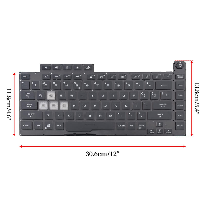 [AUSTRALIA] - SUNMALL Replacement Keyboard Compatible with Asus G512 G531GD G531GT G531GU G531GV G531GW G532 GL531 G15 6037B0203201（The Backlight is Eight Stitch） 