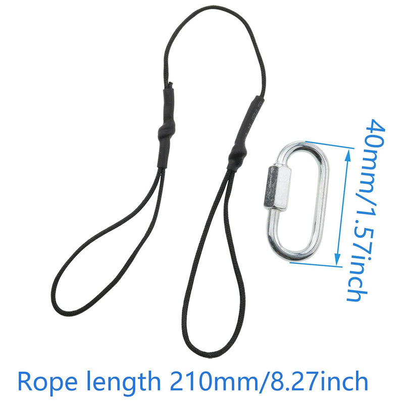 CZQC Camera Safety Tether 2PCS 210mm/8.27inch Black Nylon Adjustable Camera Safety Straps with Quick Release Clip