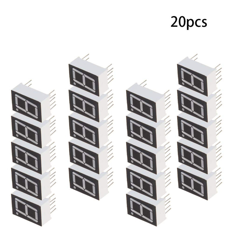 Othmro 5161AS Common Cathode 2V 0.56 inch Black 10 pin LED Display Digital Tube 20 pcs