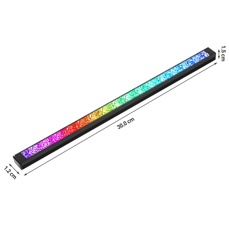 GIM KB-15 RGB Diamond LED Strip Light, Magnetic Rainbow PC Case Lighting for M/B with 5V 3Pin RGB Header, 30cm Addressable LED Strip Kit for Asus Aura Sync/Gigabyte RGB Fusion/MSI, Black-0.98ft