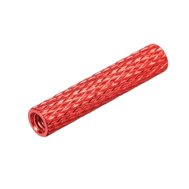 uxcell M3x25mm Aluminum Standoff with Mesh Texture Column Spacer for RC Airplane FPV Quadcopter CNC Red 2pcs