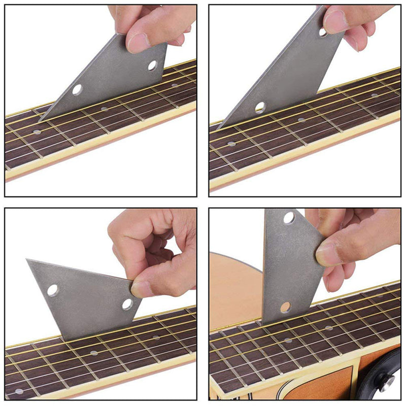 Guitar Neck Notched Straight Edge Fret Rocker String Height Gauge, Luthiers Tool for Guitar Fretboard and Frets