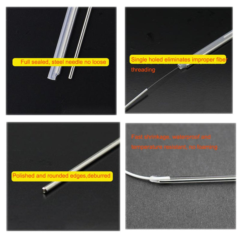 Primeda Dia 2.4mm Fiber Optic Fusion Splice Protection Sleeve 60mm | Preshrunk | Full Heat Shrinking Tube | Optical Fiber Joint Closure | TOP Quality | 400pcs OD2.4mm,60mm