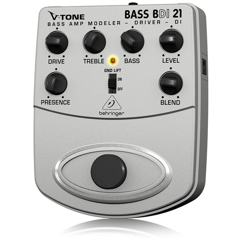 Behringer V-TONE BASS DRIVER DI BDI21 Bass Amp Modeler/DI Guitar Effects Pedal