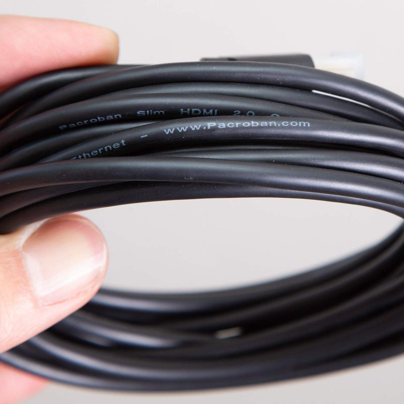Pacroban Slim HDMI Cable (6ft - 2pack, Black) 6ft - 2pack