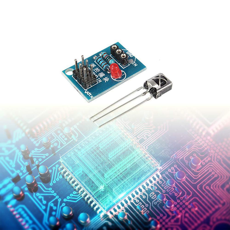 KOOBOOK 2Sets HX1838 NEC Infrared IR Wireless Remote Control Sensor Module IR Receiver Module DIY Kit for arduino