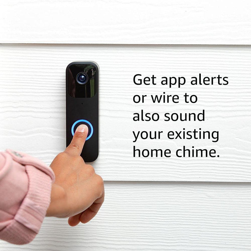 [AUSTRALIA] - Blink Video Doorbell | Two-way audio, HD video, motion and chime app alerts and Alexa enabled — wired or wire-free (Black) Black Video Doorbell Standalone 
