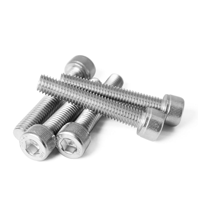 Cicidorai M5-0.8 x 30mm Socket Head Cap Screws Bolts, 304 Stainless Steel (A2-70), Allen Socket Drive, Bright Finish, Full Machine Threads, Quantity 50 M5 x 30mm(50 PCS)