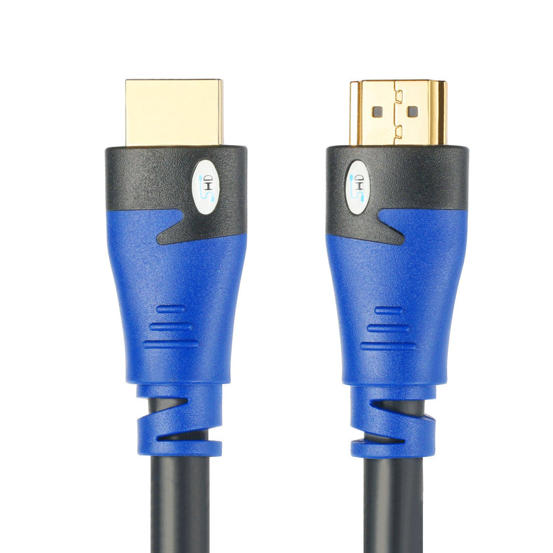 HDMI Cable,SHD HDMI 2.0 High Speed HDMI Cord UHD 18Gbps Support 4K 3D 1080P Ethernet Audio Return CL3 Rated Gold Plated Connectors-30Feet 30Feet Blue
