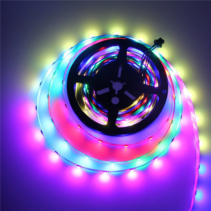 [AUSTRALIA] - Aclorol WS2812B LED Strip Light 30 Pixels /M Individually Addressable Programmable Dream Color 16.4ft 150 5050 RGB SMD Pixels White PCB 5V Non-Waterproof Work with Arduino, FastLED Library & Raspberry White Pcb Ip20 5M 150Leds 
