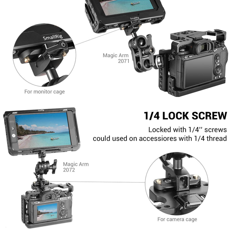 SMALLRIG Mini Anti-Off Quick Release NATO Rail (Thickness 6mm, Length 48mm) for NATO Handle, Camera Cage - 2172