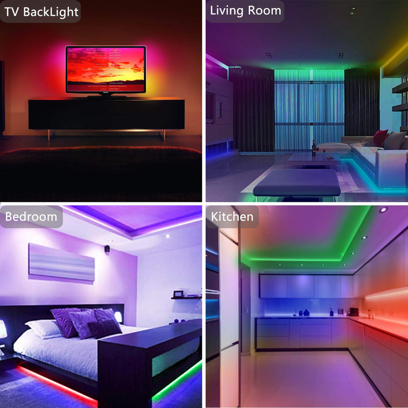 50ft Led Strip Lights Smart Sync Music Led Lights for Bedroom Home Decoration, APP Control