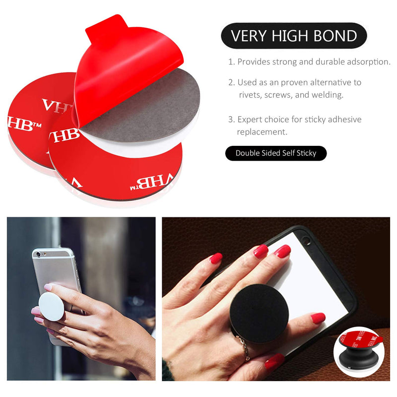 Very High Bond Sticky Adhesive, AZXYI 9 Pack Adhesive Replacement for Socket Base, 1.4 inches Double Sided Sticker Tapes for Phone Collapsible Grip & Stand Base