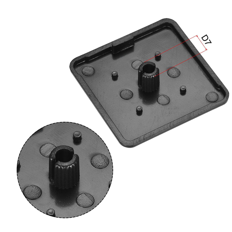 uxcell Standard Plastic Square Aluminum Extrusion End Cap Black 40x40mm 40pcs