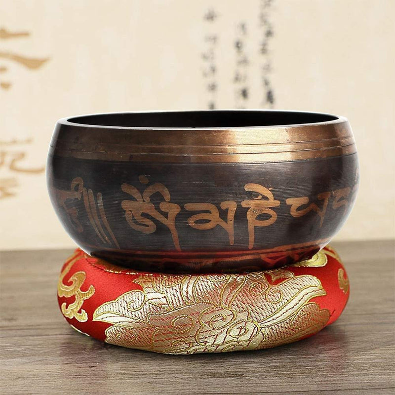 Tibetan Singing Bowl Meditation Set, Sound Bowl, Chakra bowls to Helpful for Meditation, Yoga & Relaxation 15 Blue