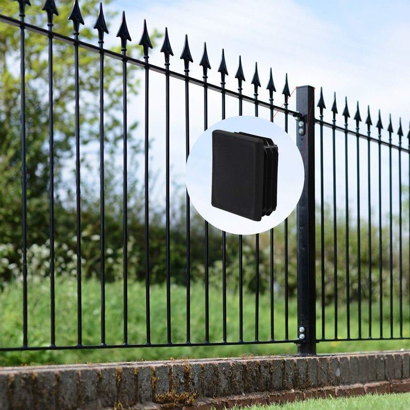 [AUSTRALIA] - 2 2X2 Inch Square Plastic Plug Tubing End Cap 10 Pack, 2" 2"X 2" Black Square Tube End Cap Fence Post Pipe Cover Tubing Insert Chair Glide Finishing Plug 