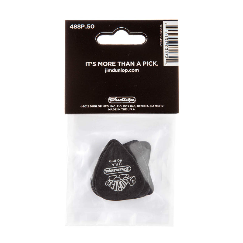 Dunlop 488R50 .50mm Tortex Pitch Black Guitar Picks, 72-Pack 72 Pack