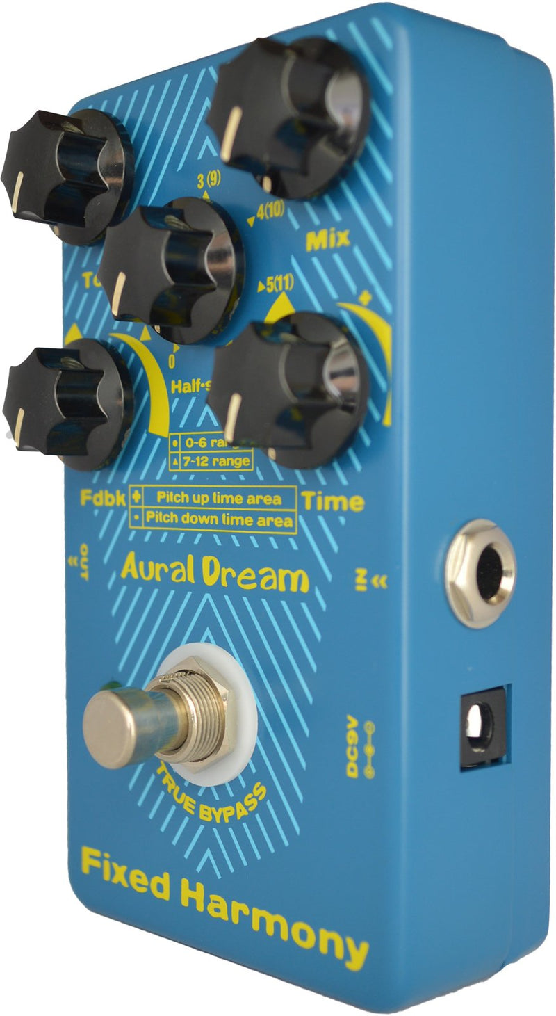 [AUSTRALIA] - Yanluo Aural Dream Fixed Harmony Guitar Pedal includes Delay Harmony and Shifting 24 semitones for Cascaded harmony of the fixed scale difference,True Bypass. 