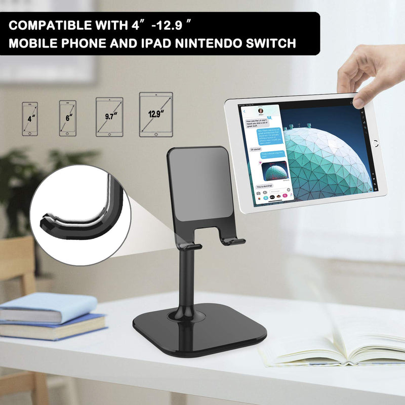 Cell Phone Stand,Doboli Phone Stand for Desk,Phone Holder Stand Compatible with iPhone and All Mobile Phones Tablet Black