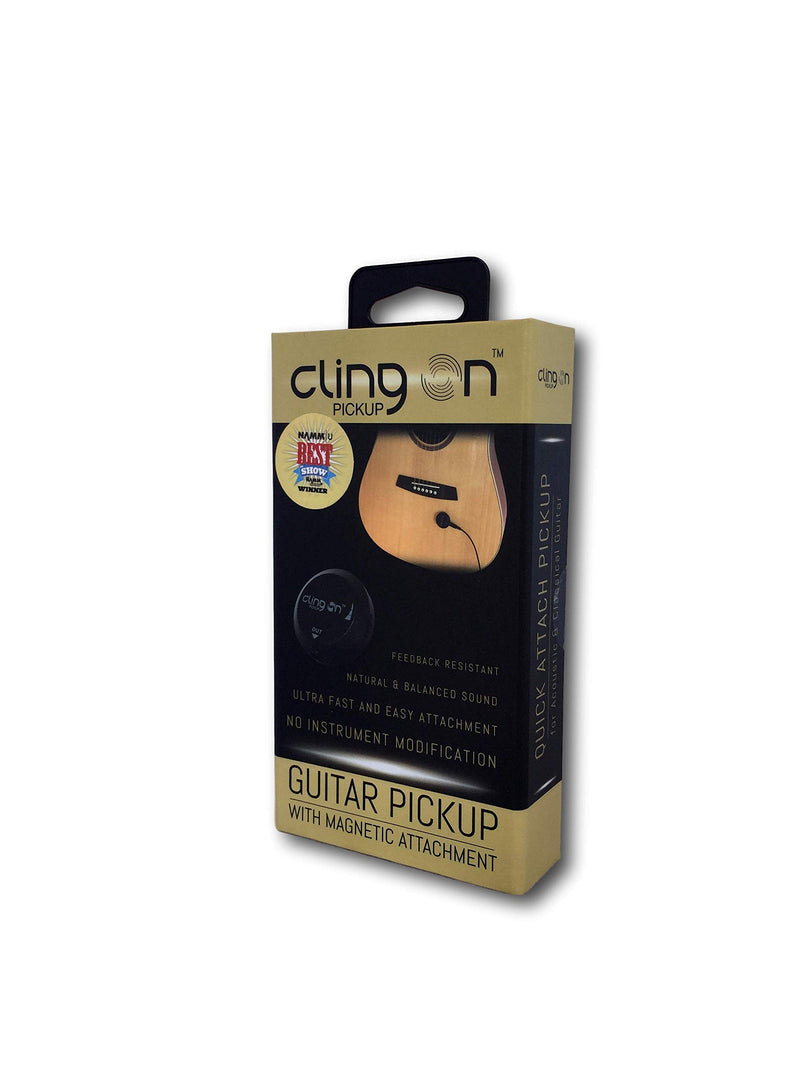 CLING ON Acoustic Pickup With Ultra Quick Magnetic Attachment For Guitar, Ukulele, Mandolin, Banjo, Dulcimer, Cajon, Steel Drum And Other Acoustic Instruments