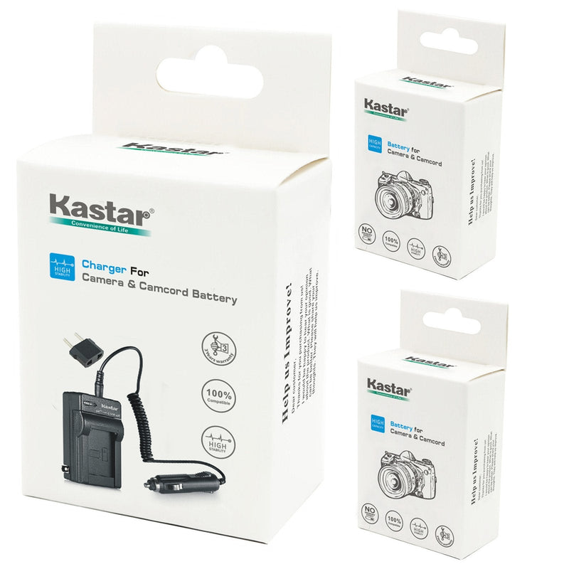 Kastar Battery 2-Pack and Charger Replacement for JVC Everio GZ-MG130U, GZ-MG230U, GZ-MG330U, GZ-MG430U, GZ-MG630U, GZ-MG730U, GZ-HM200, GZ-HM400, GZ-X900, GC-PX100, GC-P100, GC-PX1, GC-PX10 Camcorder