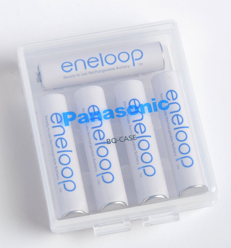 Panasonic BQ-CASE2SA eneloop Battery Storage Cases with 4AA or 5AAA Battery Capacity, Clear, Pack of 2 2-Pack