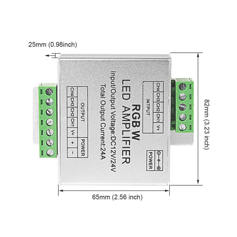 [AUSTRALIA] - BTF-LIGHTING RGB/RGBW 5050 LED Strip Amplifier Controller Work with 4pin/5pin DC12V/DC24V 5050SMD LED Strip 