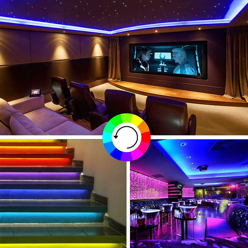 [AUSTRALIA] - LED Strip Lights,32.8ft RGB 300LEDs Waterproof Light Strip Kits with infrared 44 Key, Suitable for Room,TV, Ceiling, Cupboard Bar Home Decoration 