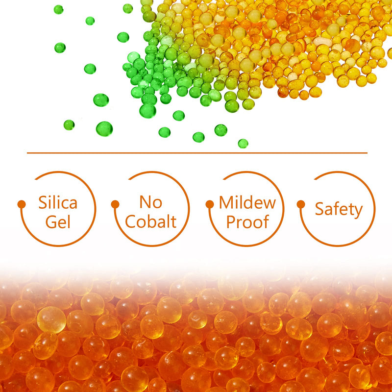 [AUSTRALIA] - 6 Pack 40 Gram Indicating Silica Gel Desiccant Canister Dehumidifier Orange Indicating Desiccant Reusable Moisture Absorber Bag for Car Closet Cabinet Bag Storage Box (6 Boxes) 6 