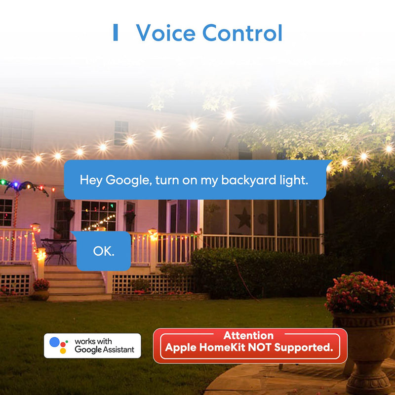 [AUSTRALIA] - meross Outdoor Smart Plug, Outdoor Wifi Outlet with 2 Grounded Outlets, Remote Control, Timer, Waterproof, Works with Amazon Alexa, SmartThings and Google Assistant, 2.4Ghz only, FCC Certified, Non-HK 