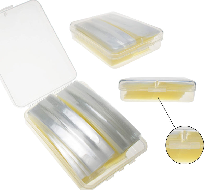 500Pcs PVC Heat Shrink Wrap for Lip Balm Tubes/Lipstick Tubes/5ml-10ml Roll On Bottles,Clear Heat Shrink Wrap