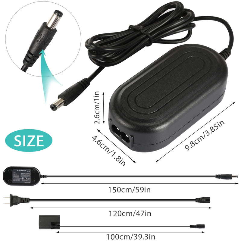 PowEver ACK-E6 Camera AC Power Adapter Replacement for LP-E6/LP-E6N Dummy Battery for Canon EOS 90D, 80D, 70D, 7D Mark II, 60D, 6D Mark II, 5D Mark II, 5D Mark III, 5D Mark IV, EOS R, R5, R6 Cameras
