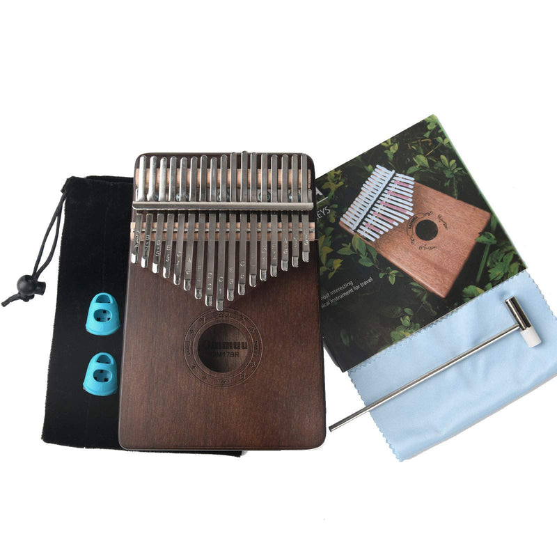 kalimba thumb piano 17 key musical instruments for adults mbira portable finger piano marimba clear calimba case accessories kit gift