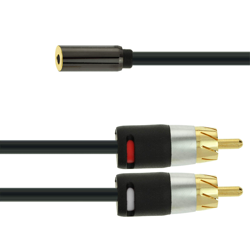 Mediabridge 3.5mm Female to 2-Male RCA Y-Adapter (14 Inches) - (Part# MPC-35F-2XRCA)