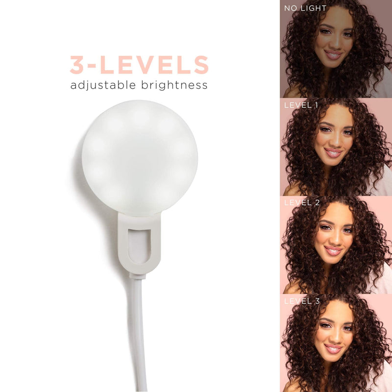 LITTIL Selfie Mini - Rechargeable Selfie Ring Light for Mobile Phone or Laptop | 3 Adjustable Light Modes | Bright LED Light Perfect for Tiktok, Influencers, Stories, Photos, Videos, & Vlogs