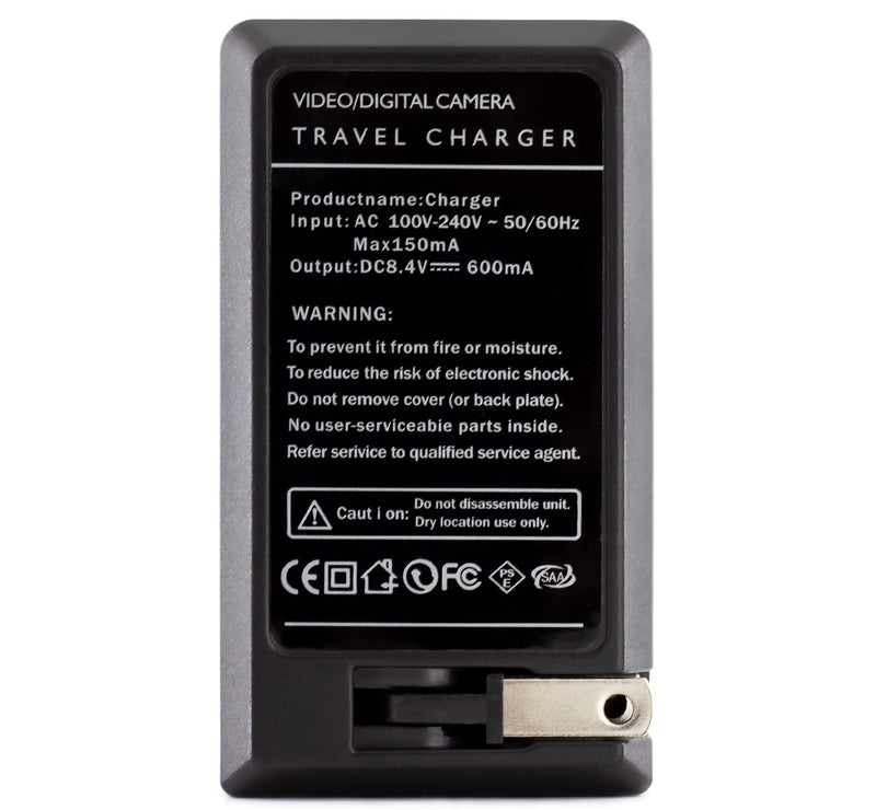 NP-FM50 Charger for Sony CCD-TRV308, CCD-TRV138, CCD-TRV328, DSLR-A350, DSLR-A100, DSLR-A200, DSR-PD170, DSR-PD150, HVR-Z5U, HVR-Z1U, MVC-CD400 and More with Foldable Plug Wall Charger