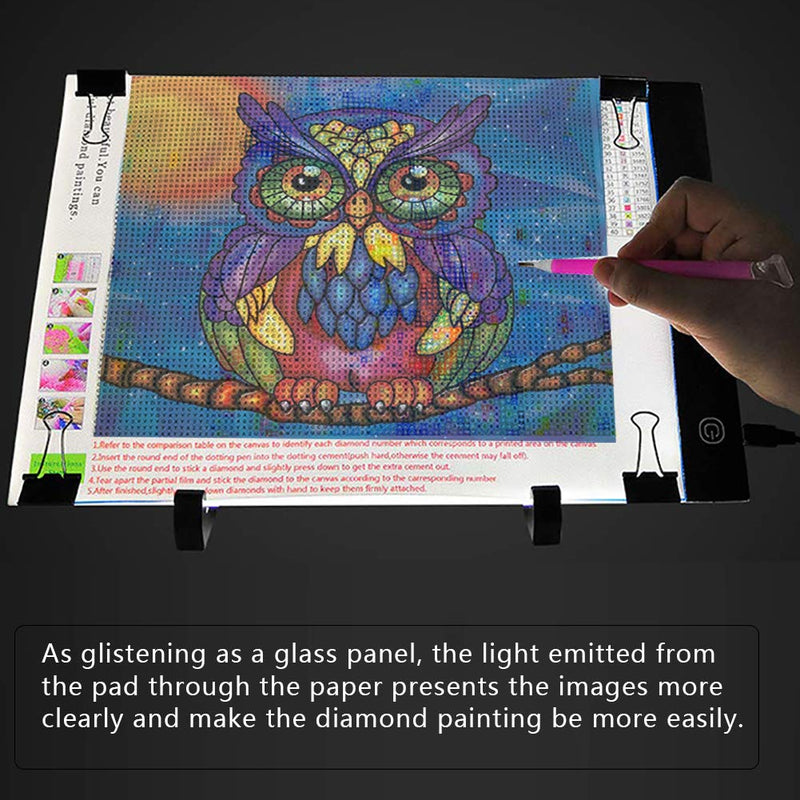 5D Diamond Painting Kit Accessories,Full Diamond Art Kits with A4 Painting Pad, Diamond Art Stand,28 Grids Storage Box,for DIY Art Craft