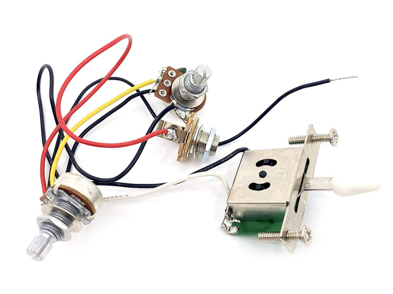 Wiring Harness for Telecaster- 1 Volume, 1 Tone, 3-Way Lever Switch & Jack for Tele Guitars