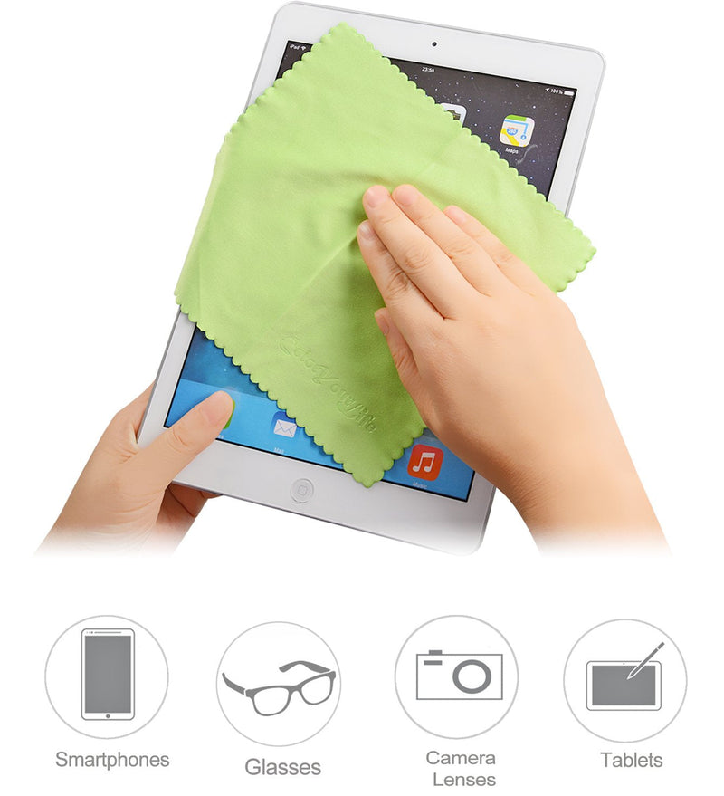 [AUSTRALIA] - ColorYourLife 10-Pack Microfiber Cleaning Cloths for Smart Phones, Laptops, Tablets, Lenses, LCD Monitor, TV, Camera, Glasses, Optics etc in Retail Packaging 