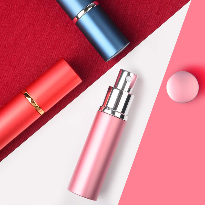 3Pcs 10ML Portable Mini Refillable Perfume Scent Aftershave Atomizer Empty Refillable Spray for Purse or Travel (Pink) Pink