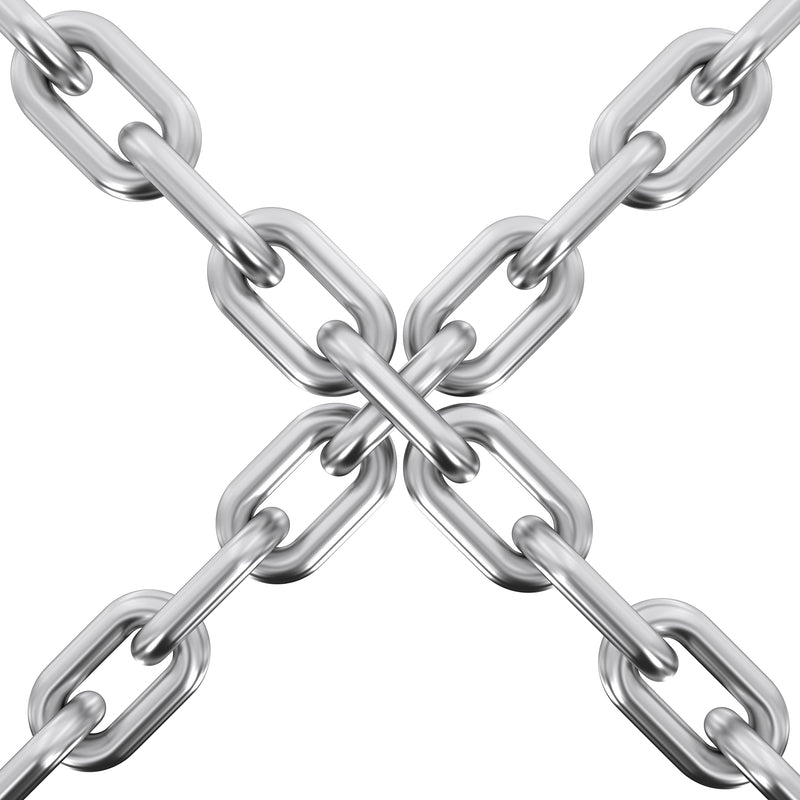 [AUSTRALIA] - 2 Pcs 5/32 x 23 Inch Link Chain 304 Stainless Steel Coil Chain for Transport Tie Down Binder Chain Pulling Towing Hanging, Home, Camping, Pet Towing, 4mm 