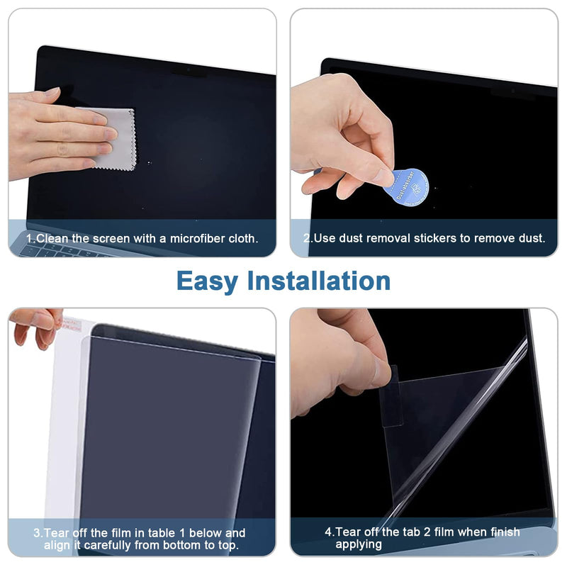 MOSISO 3 Pack Anti Glare Screen Protector Compatible with MacBook Air 15 inch 2023 A2941 M2 Chip with Liquid Retina Display & Touch ID, Matte Anti Fingerprint Dustproof Laptop Screen Filter Film