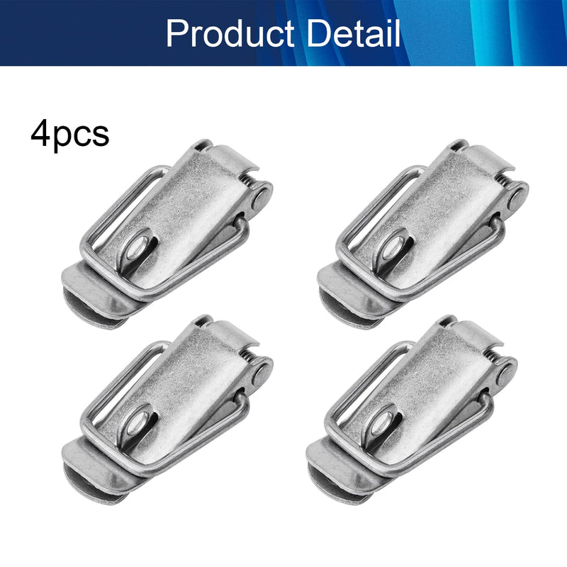 [AUSTRALIA] - Juvielich Knob Hasp Locks Twist Keyed Hasp Lock Stainless Steel Safety Hasp Latches Keyed for Small Doors Cabinets File Drawer Lock Freezer Door Lock Silver 58mm 4PCS 