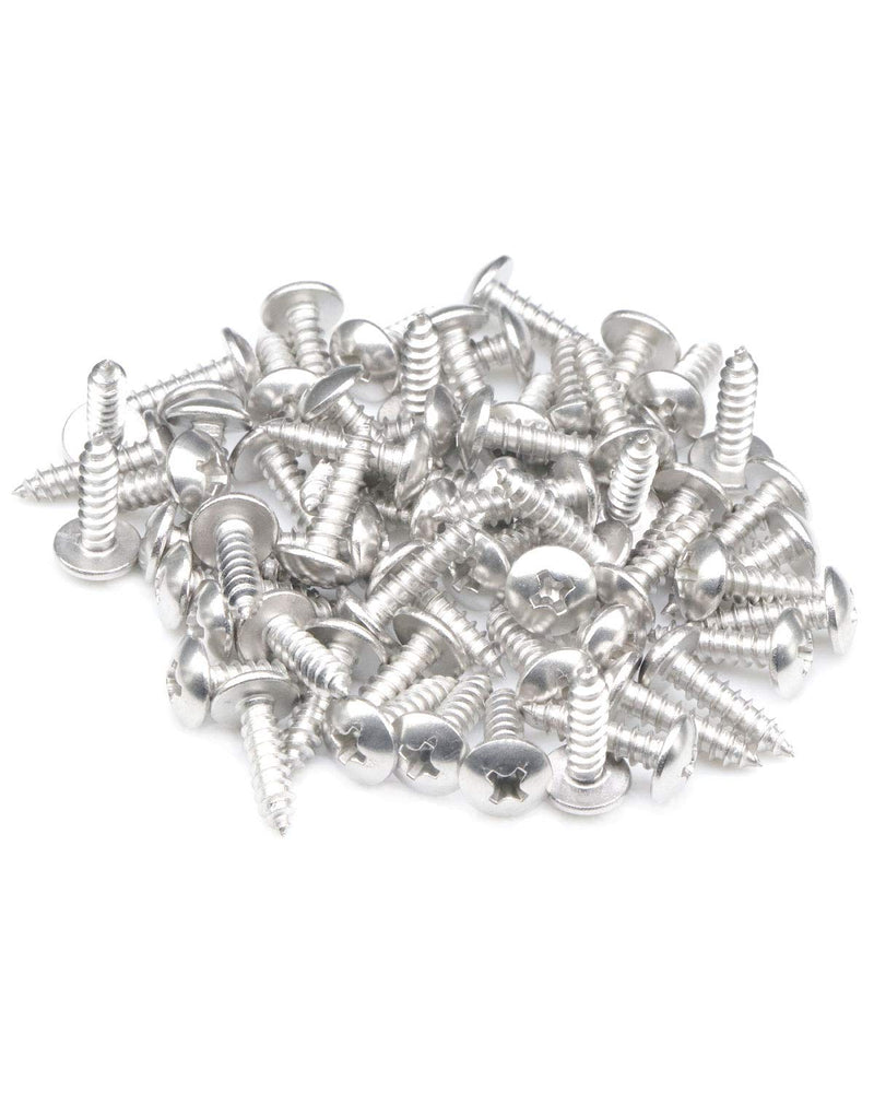 IMScrews 100Pcs #6 x 1/2"(12mm) Truss Head Phillips Wood Screws Heavy Duty 18-8 (304) Stainless Steel Screws 100 Pcs #6x1/2" Silver