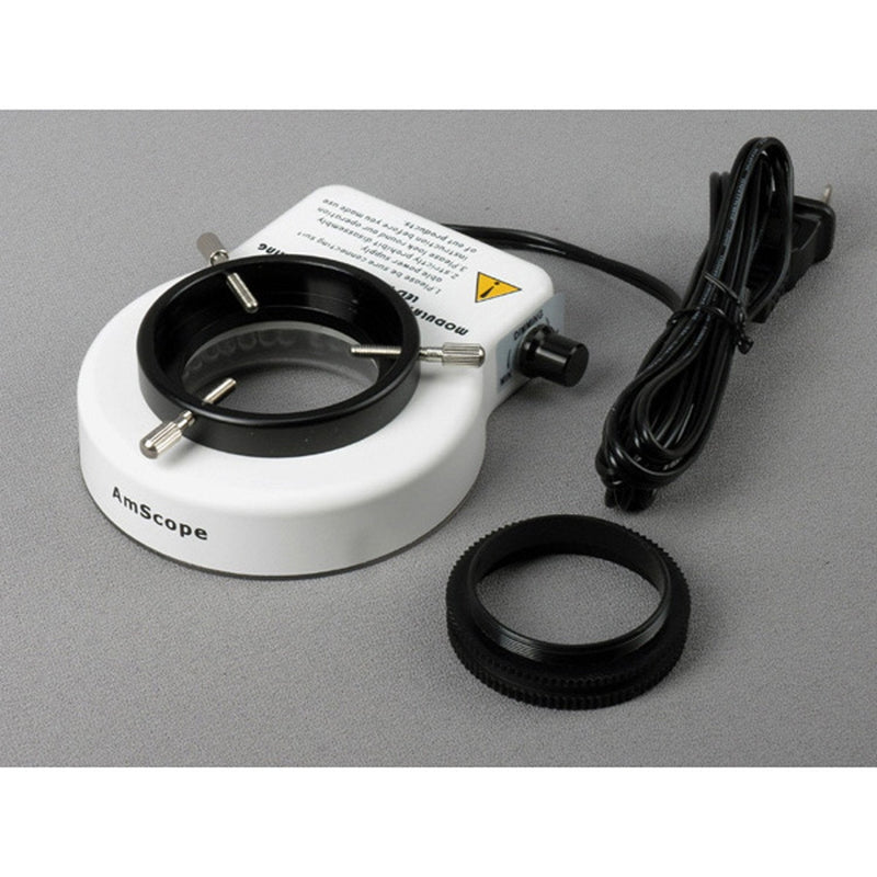 AmScope LED-80S 80 LED Microscope Compact Ring Light with Built-in Dimmer