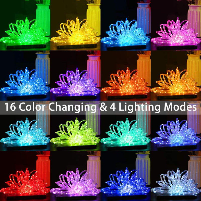 [AUSTRALIA] - Ollny 100 LED Rope Lights 33ft 16 Colors Changing Indoor Lights USB Powered Multi Color Twinkle Rope Tube Fairy Lights with Remote for Indoor Wedding Christmas Party Waterproof Outdoor Decorations 