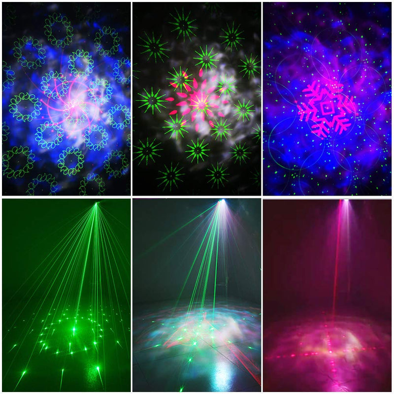 [AUSTRALIA] - Disco DJ Light Party Lights Disco Ball Stage Strobe Lights with Remote Control Sound Activated LED Water Ripples Projector Effect for Dancing Club Bar Pub Birthday Christmas Halloween Festivals 
