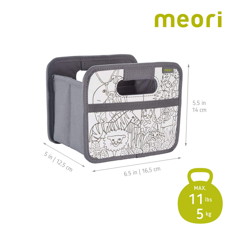 meori Mini Foldable Storage Box, 1-Pack, DIY Paint/Jungle