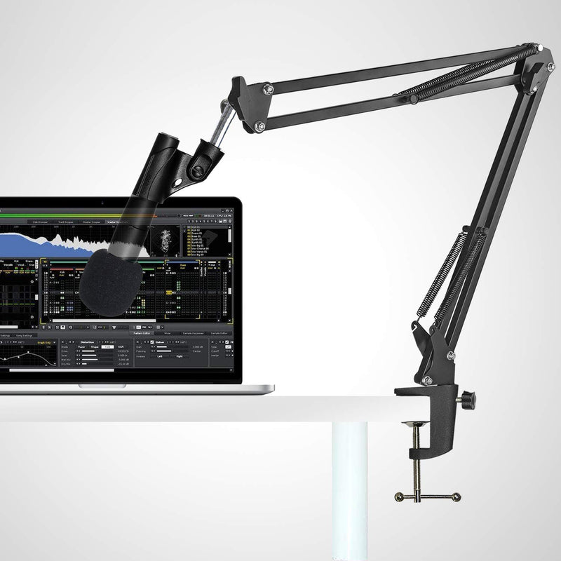 [AUSTRALIA] - SM58 Mic Stand with Windscreen - Microphone Boom Arm Stand with Foam Cover Pop Filter for Shure SM58S SM58-LC Dynamic Vocal Microphone by YOUSHARES 